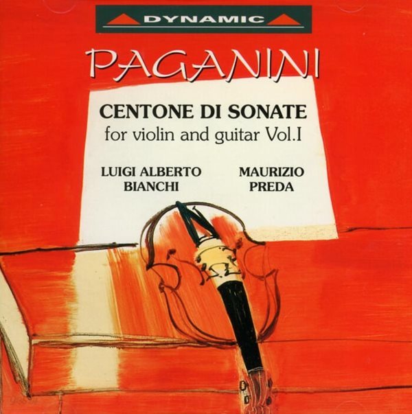 Paganini : Centone Di Sonate For Violin And Guitar Vol.I - 비안키 (Luigi Alberto Bianchi)(Italy EC발매)