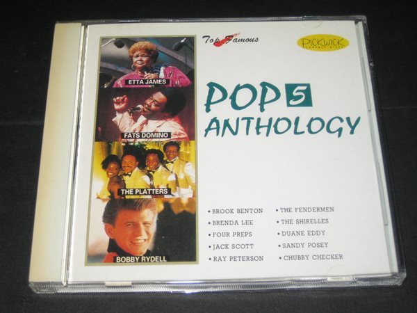 Pop Anthology 5 (1960년) CD음반 ,,, Elap Music ( Pick Wick Compact Discs) - BROOK BENTON / FOUR PREPS / JACK SCOTT