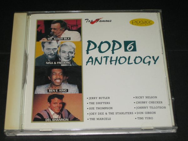 Pop Anthology 6 (1961년) CD음반 ,,, Elap Music ( Pick Wick Compact Discs) - Jerry BUTLER / the DRIFters / RICKY nelSON