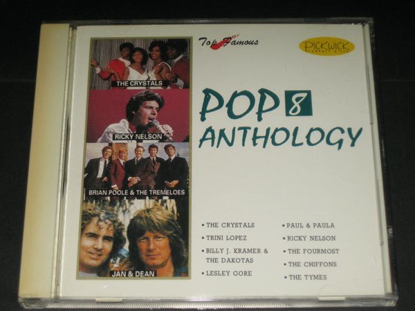 Pop Anthology 8 (1963년) CD음반 ,,, Elap Music ( Pick Wick Compact Discs) -THE CRYSTALS / TRINI LOPEZ / RIBKY NELSON