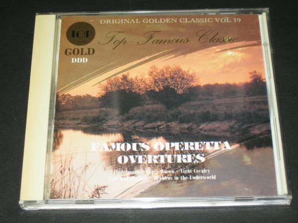 Original Golden Classic Vol.19 CD음반 - Famous Operetta Overtures ,,, (DDD 녹음방식 1993 독일 )