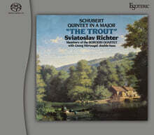 Sviatoslav Richter / Borodin Quartet 슈베르트: 피아노 5중주 `송어`, 방랑자 환상곡 (Schubert: Piano Quintet &quot;The Trout&quot; D.667, Wanderer Fantasie D.760)