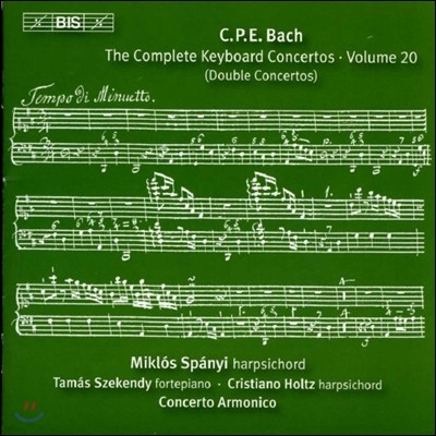 Miklos Spanyi 카를 필리프 에마누엘 바흐: 솔로 키보드 협주곡 20집 (Carl Philipp Emanuel Bach: Solo Keyboard Concertos Volume 20)