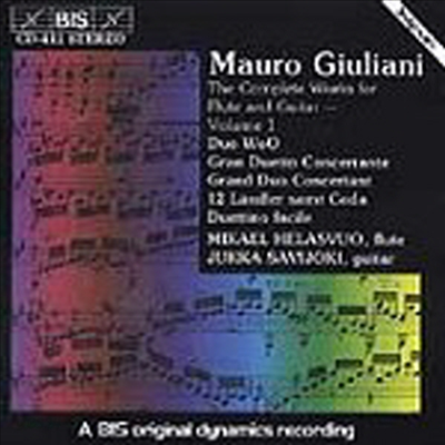 줄리아니 : 플루트와 기타를 위한 작품 1집 (Giuliani : Works for Flute and Guitar, Vol.1)(CD) - Mikael Helasvuo