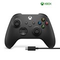 Xbox 무선 컨트롤러 카본 블랙 게임패드 + USB-C 케이블