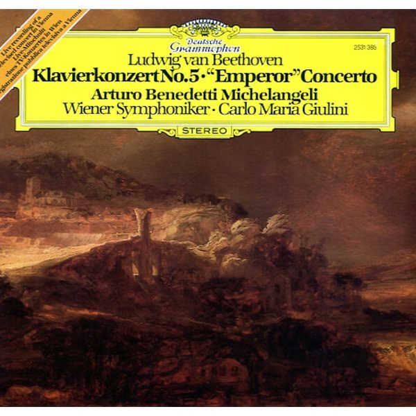 [수입][LP] Beethoven Piano Concerto No.5 Emperor (황제) - Michelangeli / Giulini / Wiener Symphoniker