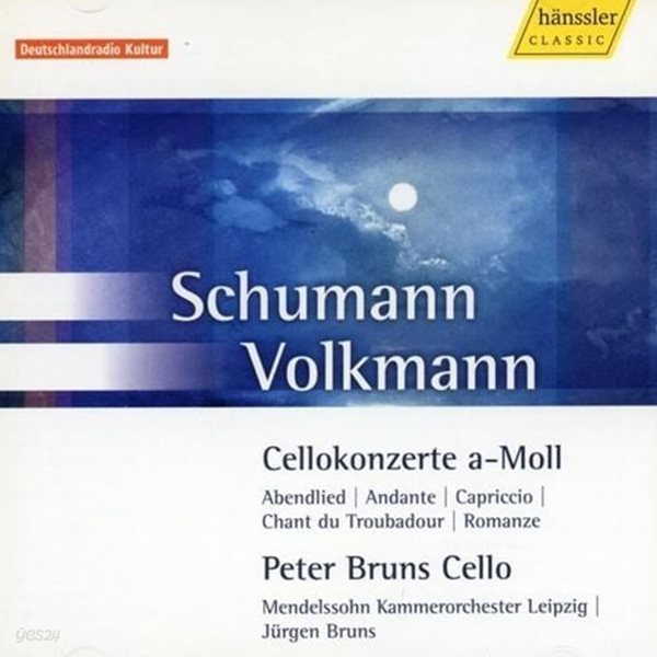 페터 브룬즈 - Peter Bruns - Schumann, Volkmann Cello Concertos [독일발매]