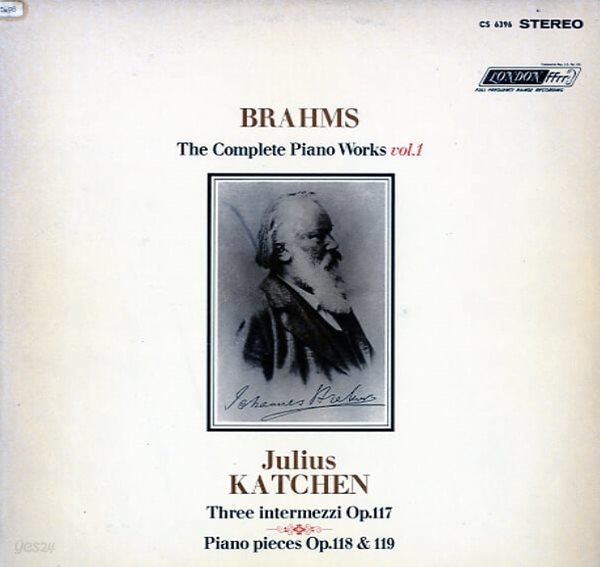 [수입][LP] Brahms Three Intermezzi Op.117 &amp; Piano pieces Op.118 &amp; 119 - Julius Katchen