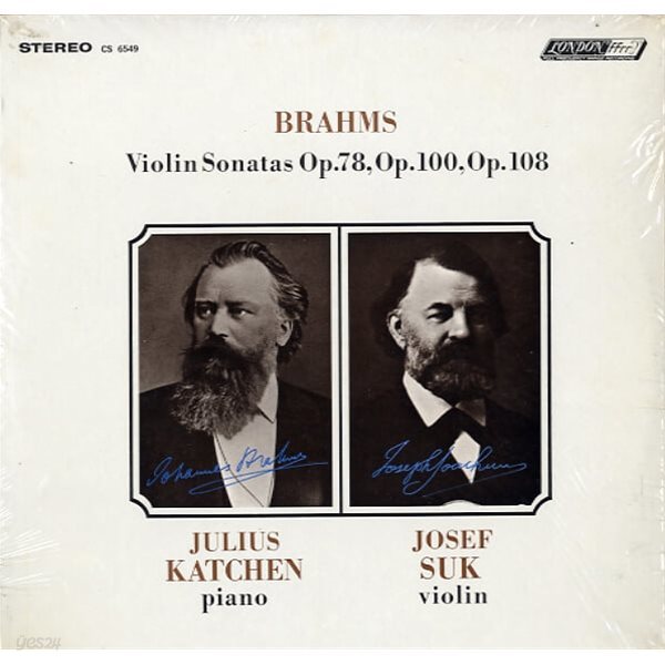 [수입][LP] Brahms Vioiln Sonatas Op.100 / 78 /108 - Julius Katchen / Josef Suk