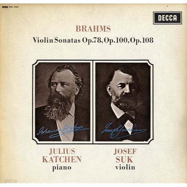 [국내제작 LP] Brahms Vioiln Sonatas Op.100 / 78 /108 - Julius Katchen / Josef Suk