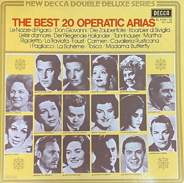 [LP] 오페라 아리아 걸작 20 - The Best 20 Operatic Arias 2Lps [성음-라이센스반]