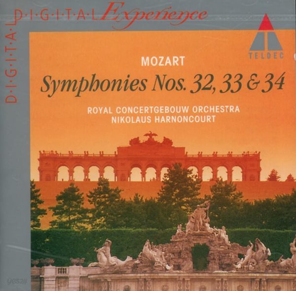 Mozart : Symphonies Nos. 32, 33 &amp; 34 - 아르농쿠르 (Nikolaus Harnoncourt) (독일발매)(미개봉)