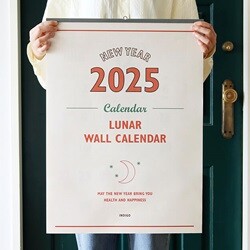 2025 루나 레트로 A2 벽걸이 달력 (음력 절기 대형 캘린더)