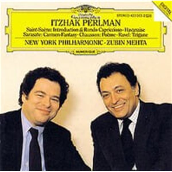 Itzhak Perlman, Zubin Mehta / 사라사테 : 카르멘 환상곡, 생상 : 하바네라, 서주와 론도 카프리치오소, 쇼숑 : 시곡, 라벨 : 치간느 (DG0330)