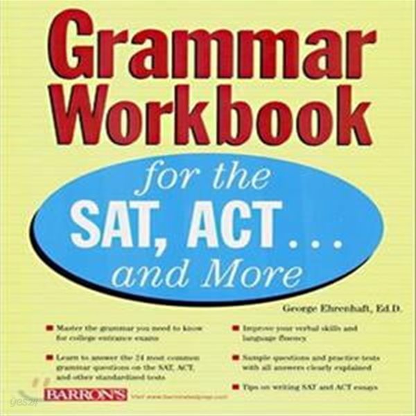 Barron&#39;s Grammar Workbook for the Sat, Act...and More