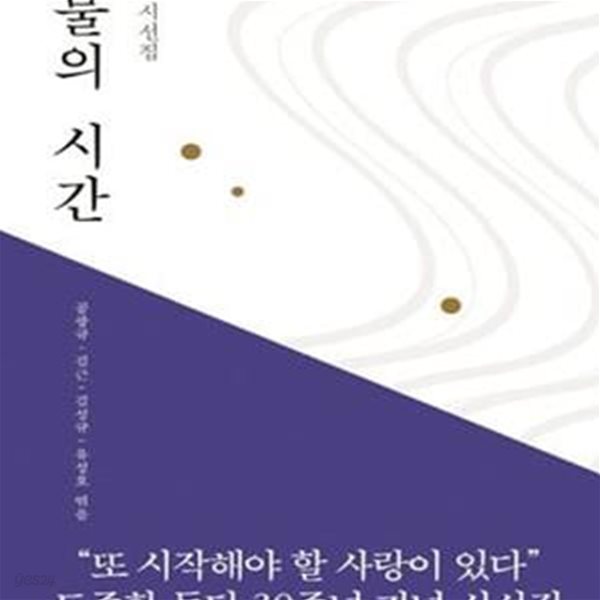 밀물의 시간 (도종환 시선집)