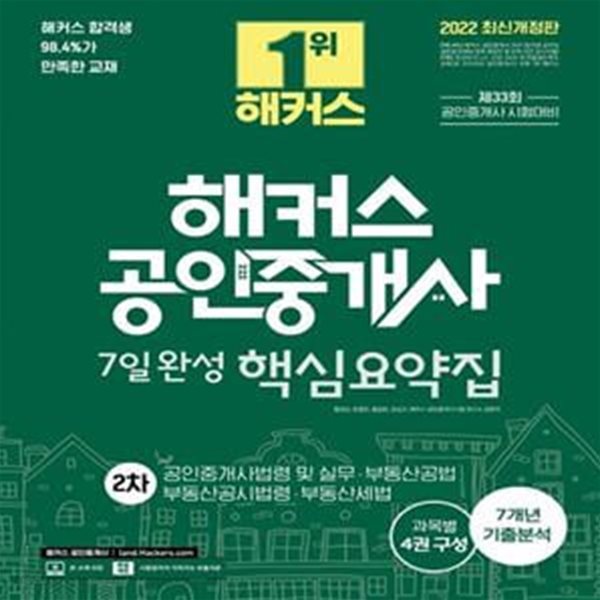 2022 해커스 공인중개사 2차 핵심요약집 (공인중개사법령 및 실무&#183;부동산공법/N19