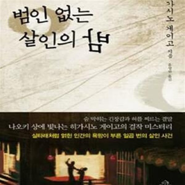 범인 없는 살인의 밤 - 히가시노 게이고 지음