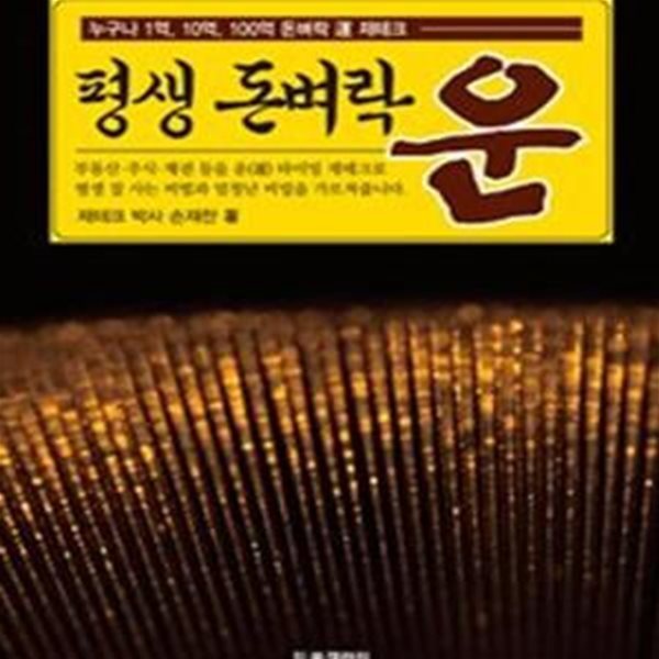 평생 돈벼락 운 (運,누구나 1억, 10억, 100억 돈벼락 運 재테크)