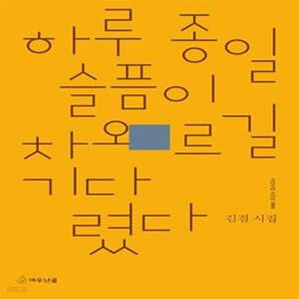 하루 종일 슬픔이 차오르길 기다렸다 (김겸 시집)