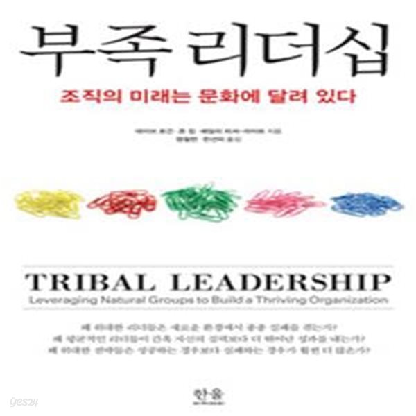 부족 리더십 (조직의 미래는 문화에 달려 있다,Tribal Leadership: Leveraging Natural Groups to Build a Thriving Organization)