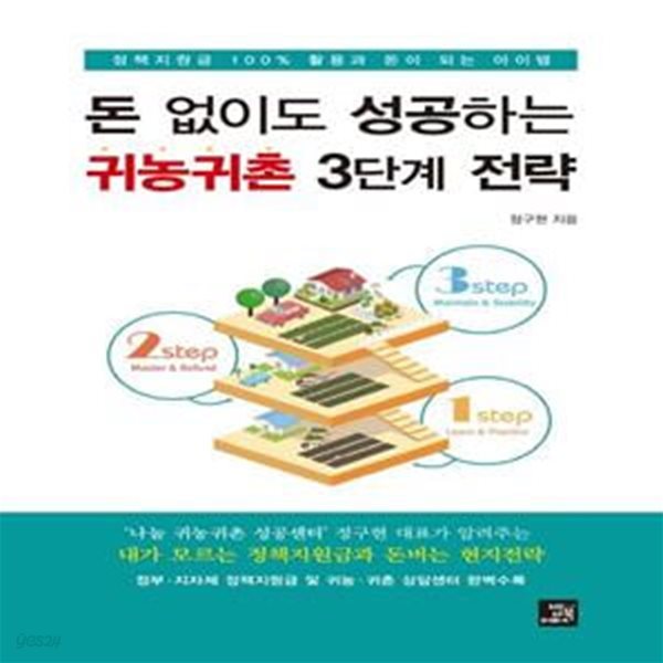 돈 없이도 성공하는 귀농귀촌 3단계 전략 (정책지원금 100％ 활용과 돈이 되는 아이템)