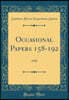 Occasional Papers 158-192