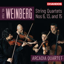 Arcadia Quartet 바인베르크: 현악 사중주 4집 - 6번 13번 15번 (Weinberg: String Quartets Vol.4)