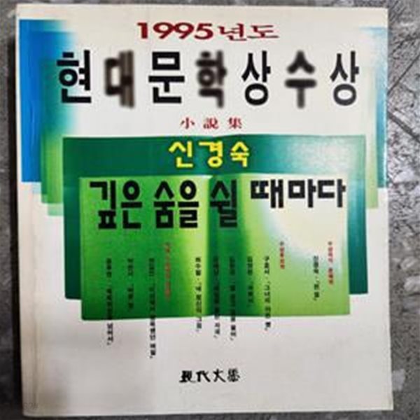 1995년도 현대한국문학상수상