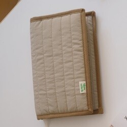 누빔 프레임 북커버 ( 카키브라운 )
