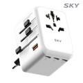 스카이 필 해외 여행용 접지 GaN 65W PD 멀티 5포트 초고속 플러그 어댑터 T65PD