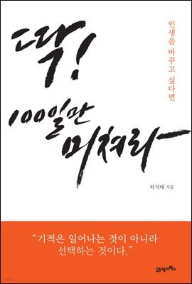 딱! 100일만 미쳐라 : 인생을 바꾸고 싶다면