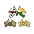 한국-인도 국기교차 뱃지