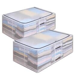 익스 접이식 언더베드 이불 정리함 90L 1개+1개 옷 정리함