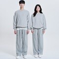남녀공용 포시즌 와이드 카고 원턱 팬츠