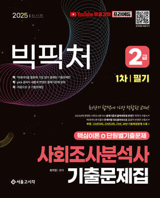 2025 빅픽처 사회조사분석사 2급 1차/필기 기출문제집