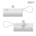 [1+1] 스카이 필 2in1 고속 20W PD 미니 보조배터리 5000mAh X12Pro 18.5Wh 기내반입