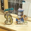 직접만드는 민화 아크릴스탠드 2종 캐릭터피규어 작호도 책가도 전통DIY 인테리어그림