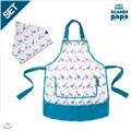 스칸디파파 스텝업 방수 앞치마 두건set 지라프 화이트 (giraffe white)