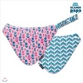 스칸디파파 방수빕 스카프 블르마 핑크+쿨레 블루 (blomma pink+kulle blue)