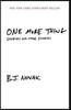 One More Thing: Stories and Other Stories