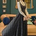교복몰 빈티지 슬림핏 체크 원피스 코스프레 컨셉의상