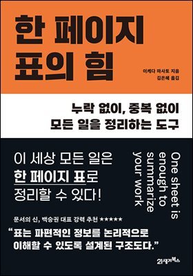 한 페이지 표의 힘