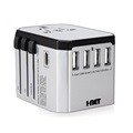 JY-305P (실버) 해외용 멀티아답터 5.6A USB5포트+고급케이스