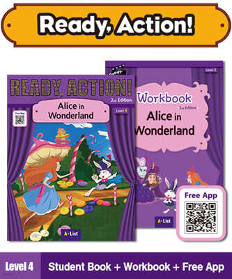 (NEW-2023) Ready Action 2/E Level 4 : Alice in Wonderland