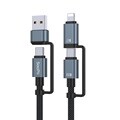 수피 USB PD 100W A C타입 to C타입 8핀 4in1 고속충전 케이블 S52