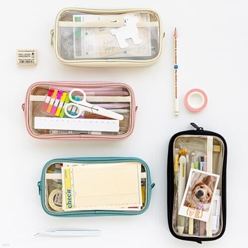 [1+1] 모모씨 윈도우 플랫 펜슬 케이스