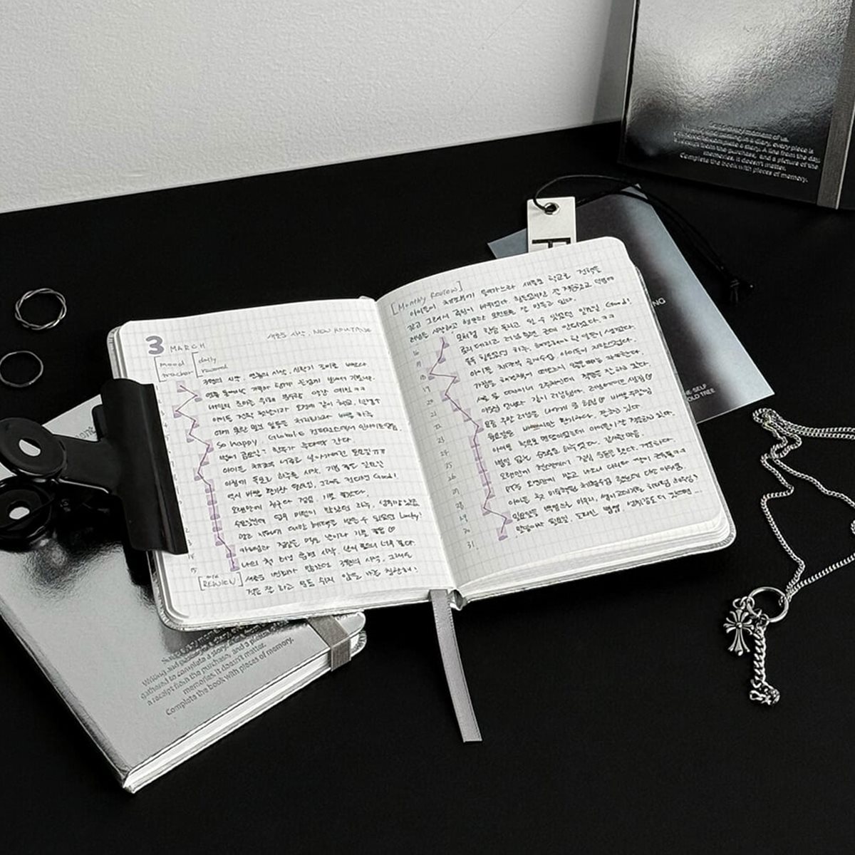 루카랩 스크랩 더 모먼트 실버 포켓 노트