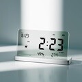 바나나공방 유리나무 날씨 온습도 디지털시계3세대 터치