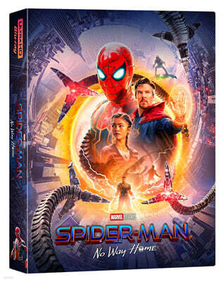 스파이더맨: 노 웨이 홈 (2Disc, 4K UHD+BD 렌티큘러 풀슬립 B1 스틸북 넘버링 한정판) : 블루레이